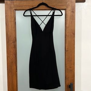 Lulu’s strappy bodycon little black dress